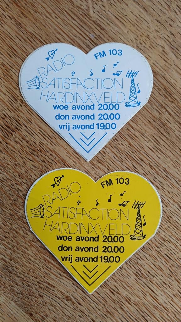Stickers piraat piratenzender radio Satisfaction HARDINXVELD, Ophalen of Verzenden, Zo goed als nieuw