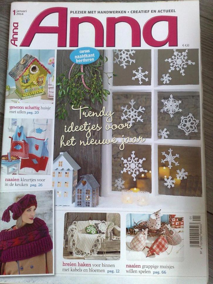 22 x Anna Burda uit jaargang 2014 - 2015 - 2016, Hobby en Vrije tijd, Breien en Haken, Zo goed als nieuw, Breien of Haken, Patroon of Boek