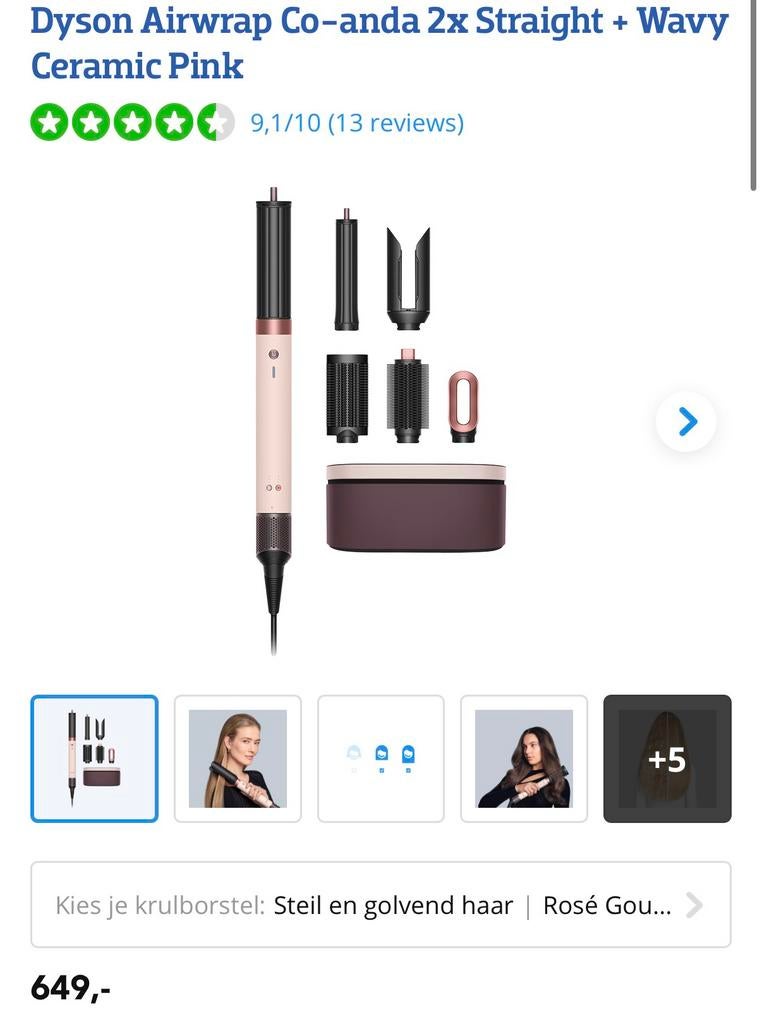 Dyson Airwrap Co-anda 2x (nieuw in doos), Ophalen of Verzenden, Nieuw, Föhn of Haardroger