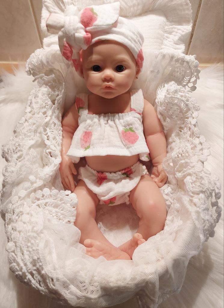 Volledig Siliconen Reborn Baby Meisje, Verzamelen, Ophalen of Verzenden, Nieuw, Babypop