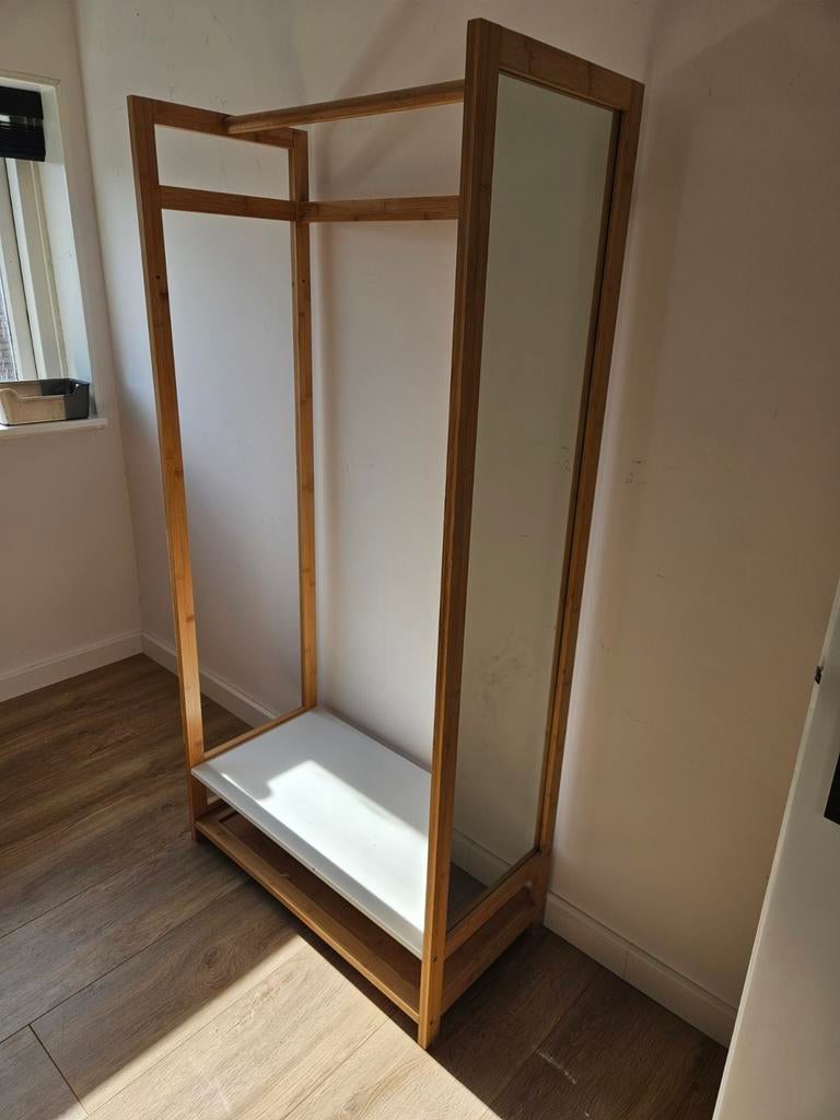 Kledingrek (b80 x d40 x h165) met spiegel, Kleding | Dames, Kledingrekken, Ophalen of Verzenden
