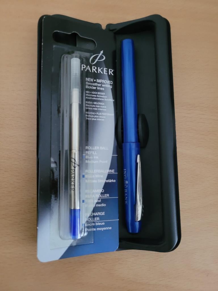 ING Parker pen met nieuwe vulling, Diversen, Schrijfwaren, Ophalen, Zo goed als nieuw