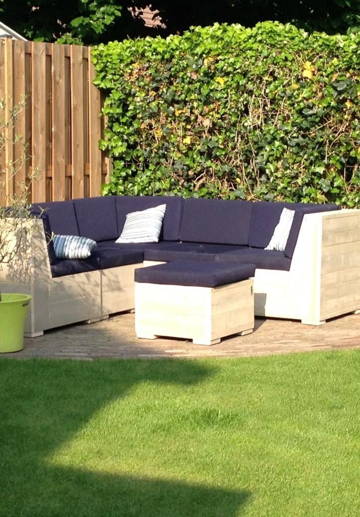 Te koop uitgebreide kussenset (21) geschikt voor hoekbank, Tuin en Terras, Tuinsets en Loungesets, Ophalen, Overige materialen