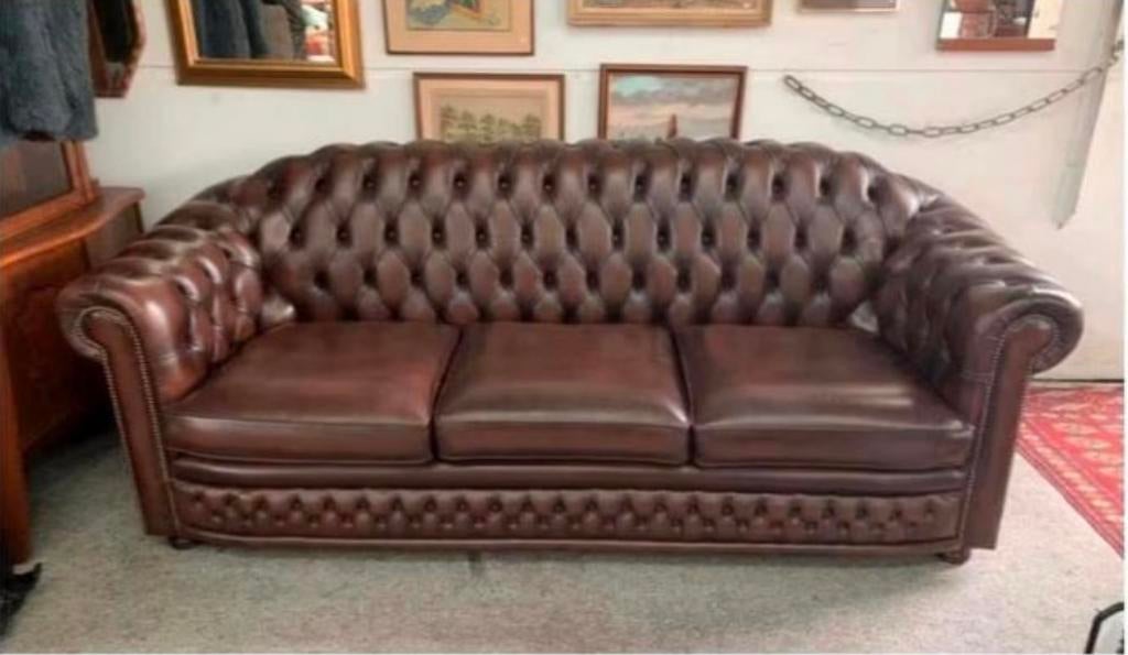 Bankstel bruine Springvale Chesterfield bankstel nieuw staat, Huis en Inrichting, Banken | Bankstellen, Ophalen of Verzenden