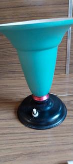 Groene tafellamp met zwarte voet, Ophalen of Verzenden