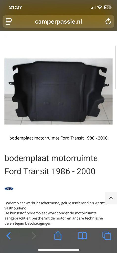 Bodem beschemplaat ford transit, Ophalen, Zo goed als nieuw