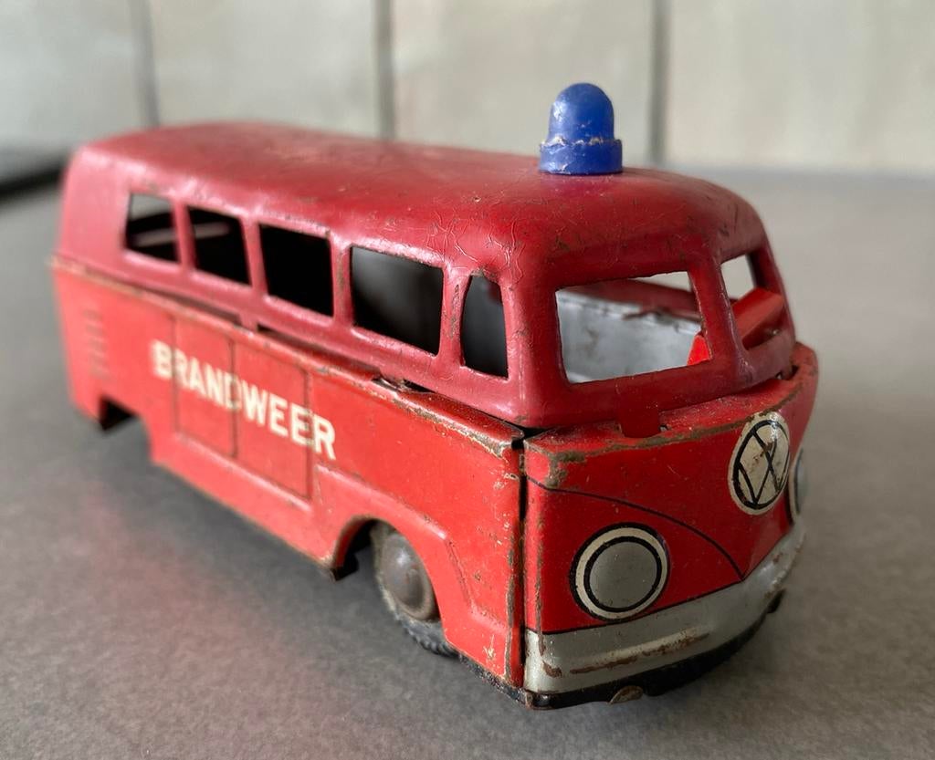 VW T1 Bus vintage brandweerwagen blikken auto, Ophalen of Verzenden, Gebruikt
