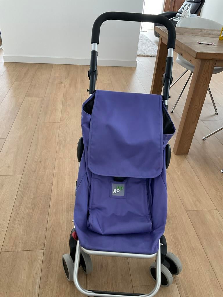 Boodschappen tas playmarket, Paars, Ophalen of Verzenden, Zo goed als nieuw, Wieltjes