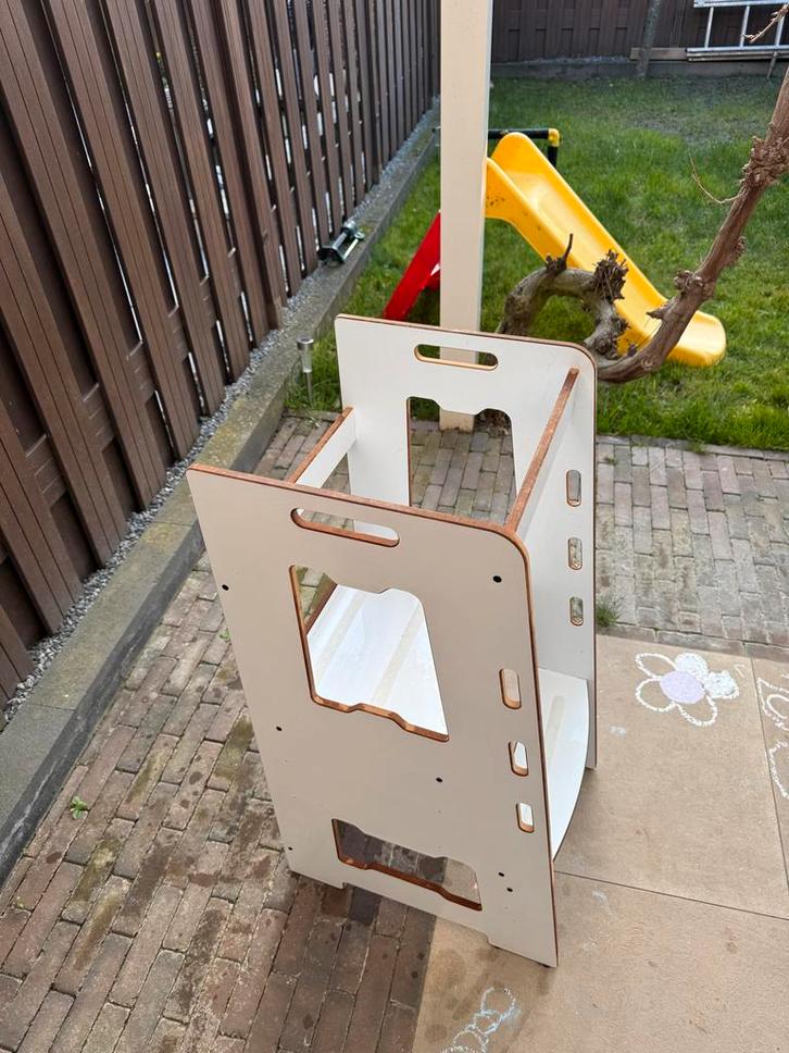 Houten leertoren - Montessori keukenhulp voor kinderen, Kinderen en Baby's, Kinderstoelen, Gebruikt, Overige typen, Ophalen