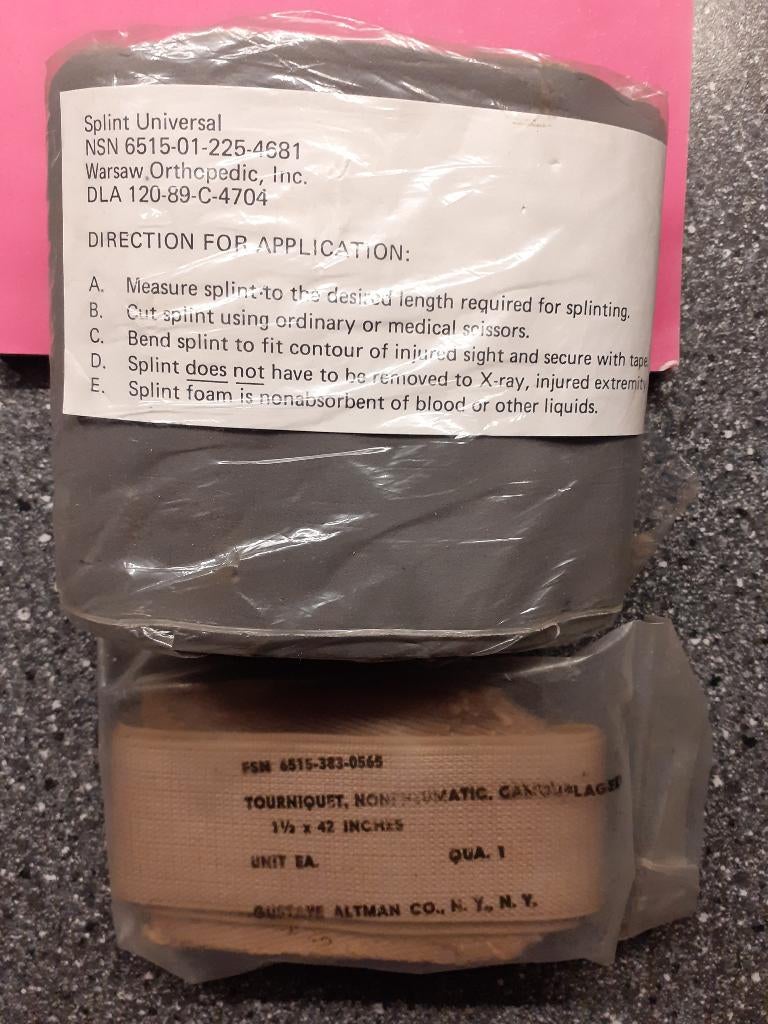 First Aid US Tourniquet en spalk, Ophalen of Verzenden, Landmacht, Amerika