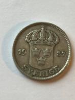 Zweedse 25 Öre munt uit 1937, Ophalen of Verzenden, Overige landen, Losse munt