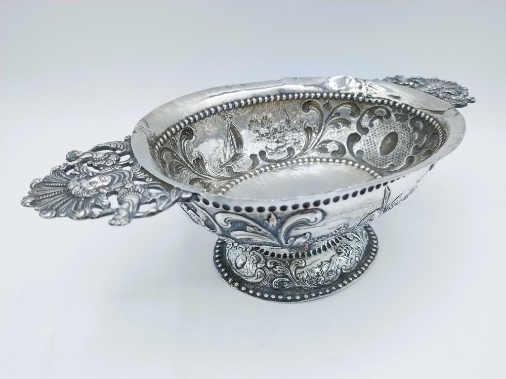 Zilveren brandewijnkom, H. Hooijkaas, Schoonhoven, 1923, Antiek en Kunst, Verzenden, Zilver