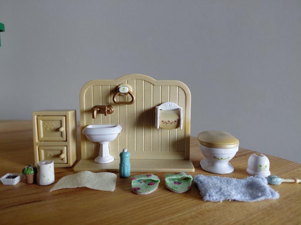 Sylvanian families toiletset compleet, Verzamelen, Ophalen of Verzenden, Zo goed als nieuw, Poppenhuis
