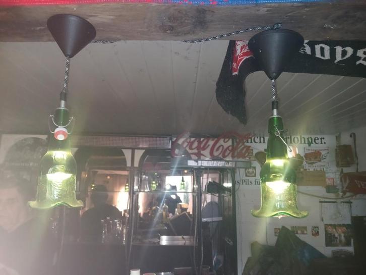 4 Grolsche Lampjes - Unieke Verlichting voor Horeca/Thuisbar, Huis en Inrichting, Lampen | Overige, Gebruikt, Ophalen of Verzenden