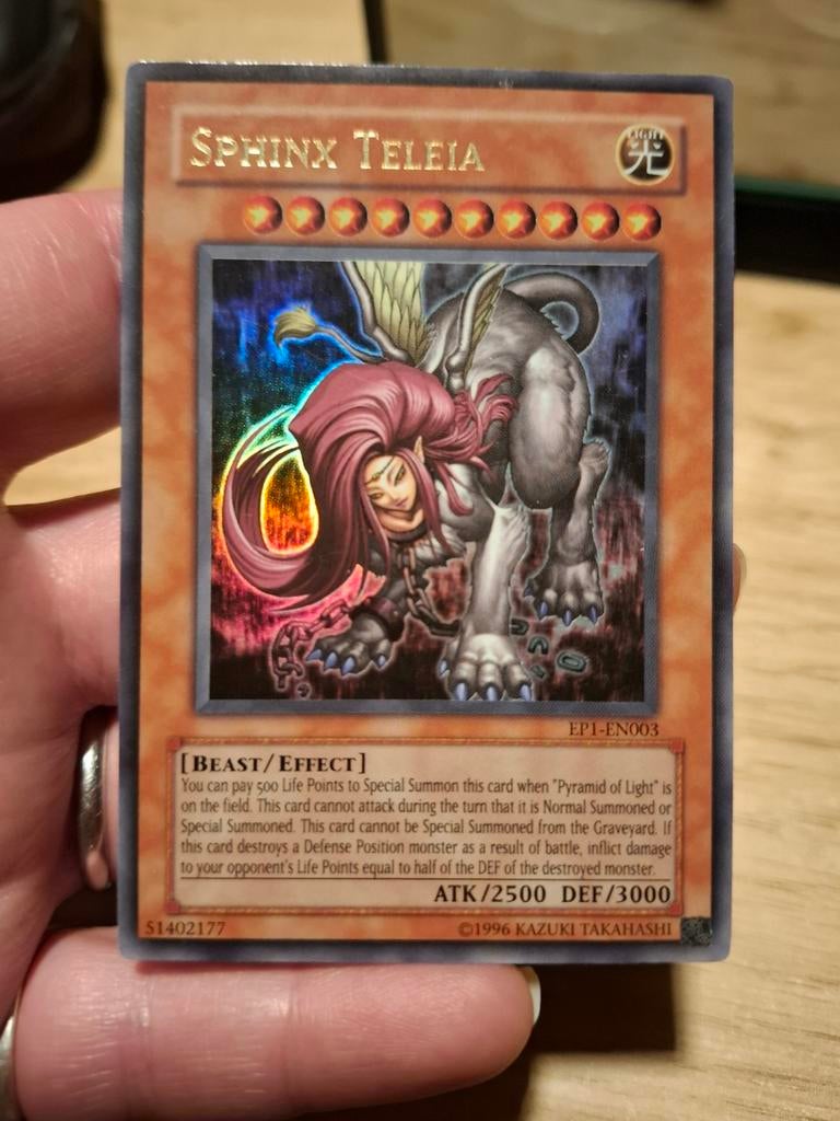 Yu-Gi-Oh! Sphinx Teleia EP1-EN003 Foil Kaart, Ophalen of Verzenden, Zo goed als nieuw, Losse kaart, Foil
