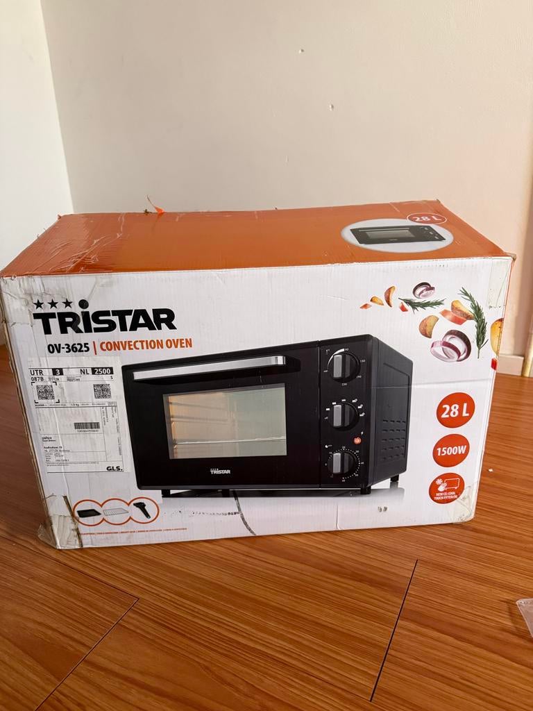 Tristar OV-3625 Convectie Oven - 28L, Nieuw in doos, Witgoed en Apparatuur, Ovens, Nieuw, Vrijstaand, Oven, Minder dan 45 cm, 45 tot 60 cm