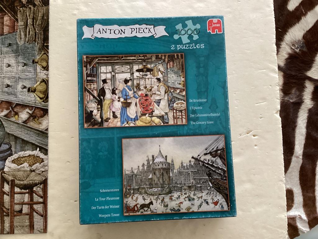 8x Anton Pieck puzzel (elk 1000 stukjes), Ophalen of Verzenden, 500 t/m 1500 stukjes, Gebruikt, Legpuzzel