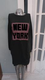 Nikkie groene lange trui/tuniek/jurk 38 met opdruk, Maat 38/40 (M), Ophalen of Verzenden, Zo goed als nieuw, Nikkie