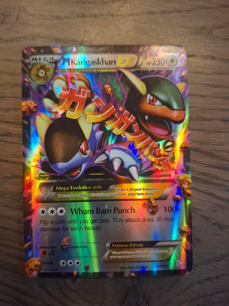 Pokémon Kaart: Mega Kangaskhan EX (Foil), Hobby en Vrije tijd, Verzamelkaartspellen | Pokémon, Ophalen of Verzenden, Zo goed als nieuw