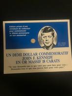 Goud 18K J.F Kennedy herdenkingsmunt 1992 *unieke uitgave*, Ophalen of Verzenden, Buitenland, Munten