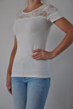 top met kant xs, lace top xs, h&m shirt xs, H&M, Wit, Nieuw, Ophalen of Verzenden