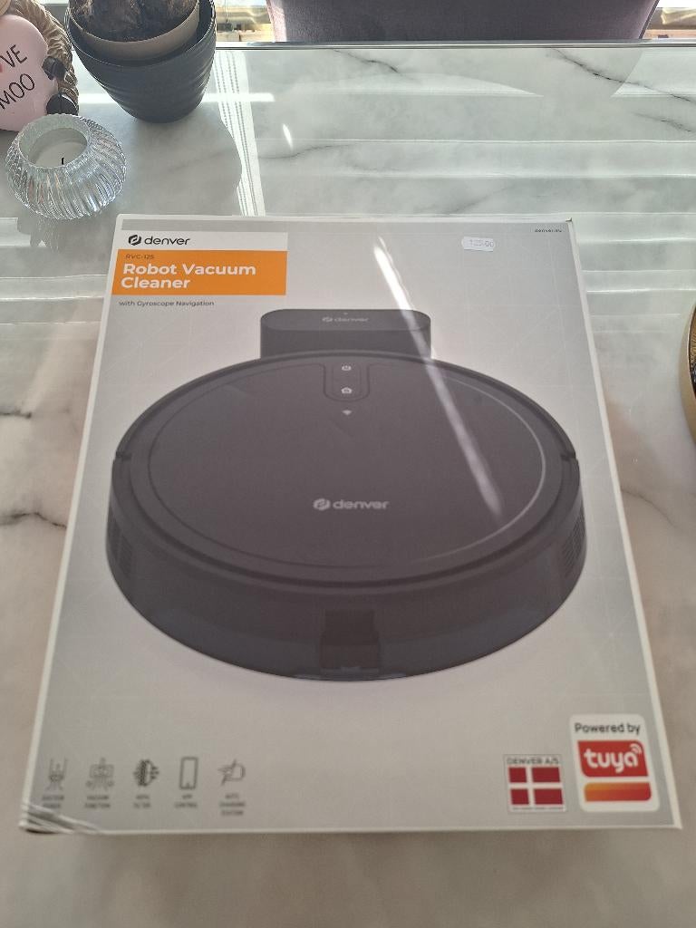 Denver robotstofzuiger RVC-125 nieuw in doos, Ophalen of Verzenden, Nieuw, Reservoir, Robotstofzuiger