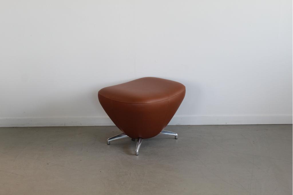 1x Leolux Caruzzo Hocker – Cognac Leer