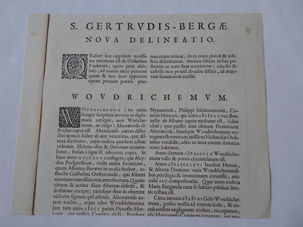 Gravure vesting plattegrond Geertruidenberg Brabant 1649, Verzenden, Cartografie, 1600 - 1699, Gravure