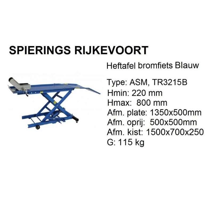 Heftafel voor motorfiets, scooter en bromfiets motorheftafel, Motoren, Accessoires | Onderhoudsmiddelen, Ophalen of Verzenden