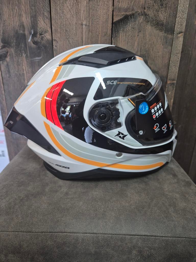 Axxis Intergraal Helm L motor, scooter, bromfiets, Kinderen, Ophalen of Verzenden, Integraalhelm, L