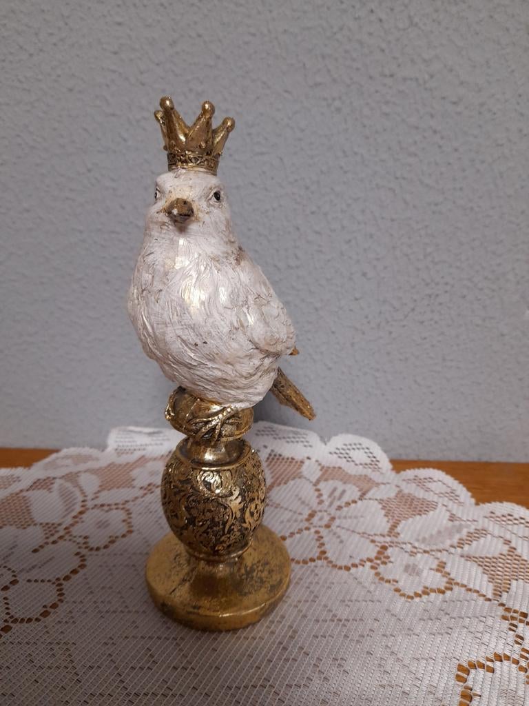 Vogel met kroon ca 21 cm, Ophalen of Verzenden, Zo goed als nieuw, Dier