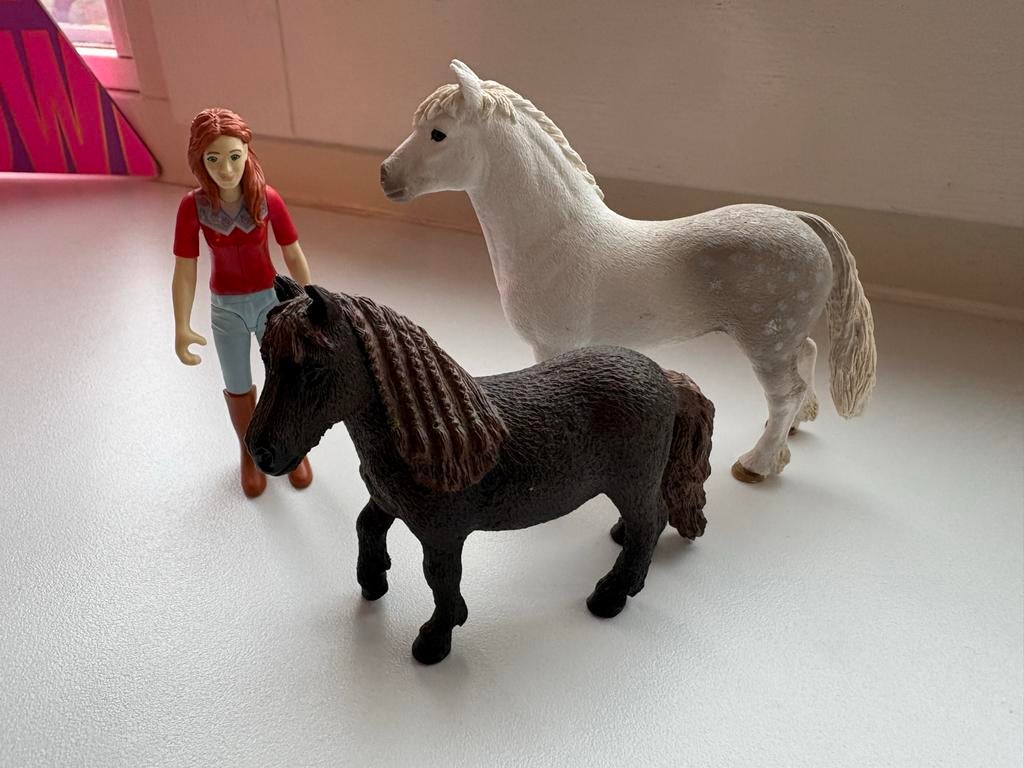 Schleich Paarden en Verzorgster Set, Ophalen of Verzenden, Zo goed als nieuw, Overige typen