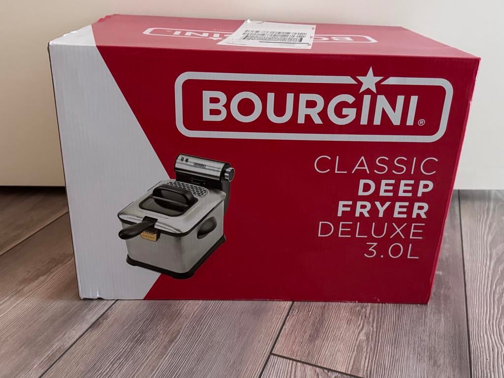 Nieuwe Bourgini Classic Deep Fryer Deluxe 3.0L, Witgoed en Apparatuur, Frituurpannen, 2 tot 3 liter, Ophalen, Nieuw, Uitneembare binnenpan