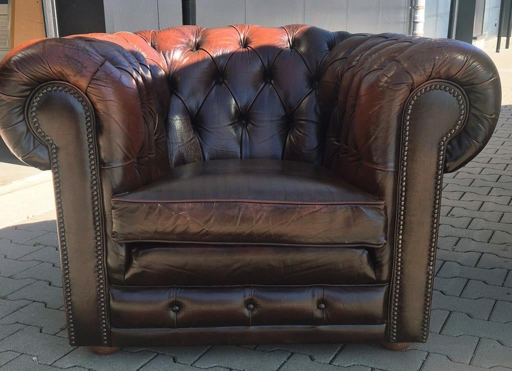 Chesterfield clubfauteuil, Ophalen of Verzenden