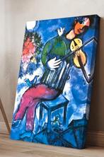 Marc Chagall - The Blue Fiddler - Framed Canvasdoek, Antiek en Kunst, Verzenden