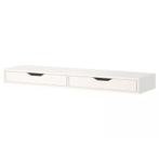 Witte wandplank met 2 lades - IKEA EKET, 100 tot 150 cm, 1 of 2 laden, Ophalen of Verzenden, Zo goed als nieuw