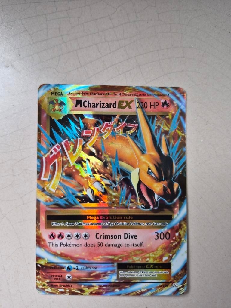 Pokemon M Charizard EX, Ophalen of Verzenden, Gebruikt, Losse kaart
