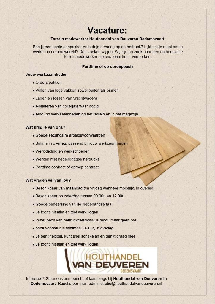 Vacature terreinmedewerker, Vacatures, Vacatures | Bouwnijverheid, LBO / VMBO, Starter, Vast contract, Geschikt als bijbaan, 25 - 32 uur