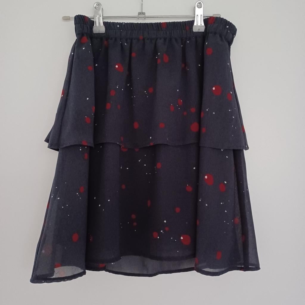 Grijze stip plooi rok Vero Moda - maat S 36, Kleding | Dames, Ophalen of Verzenden, Vermoda, Maat 36 (S), Grijs