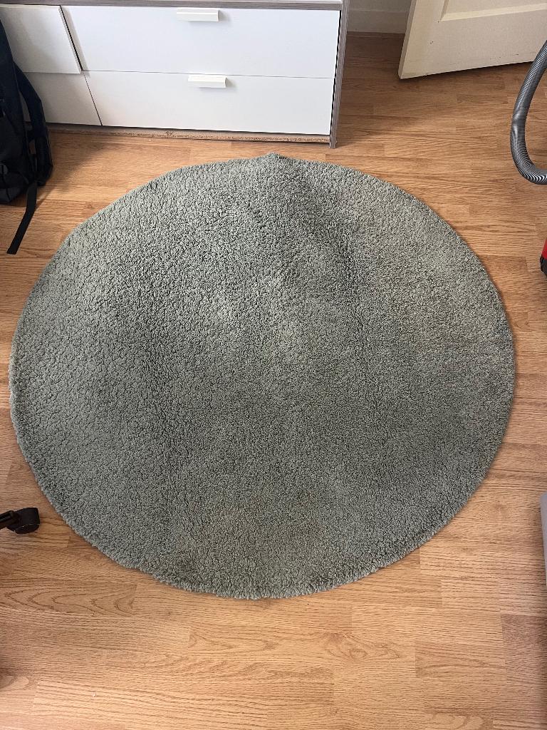 Vloerkleed 130cm, Ophalen, Rond, Zo goed als nieuw, Groen