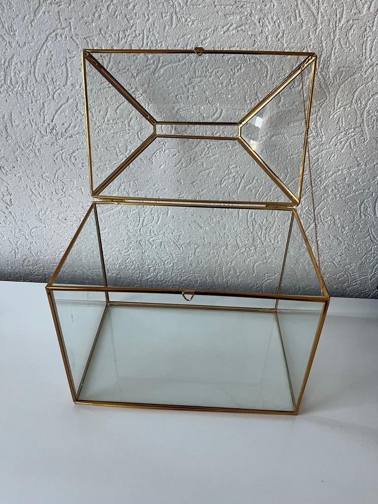 Glazen Sieradendoos met Gouden Rand, Ophalen of Verzenden