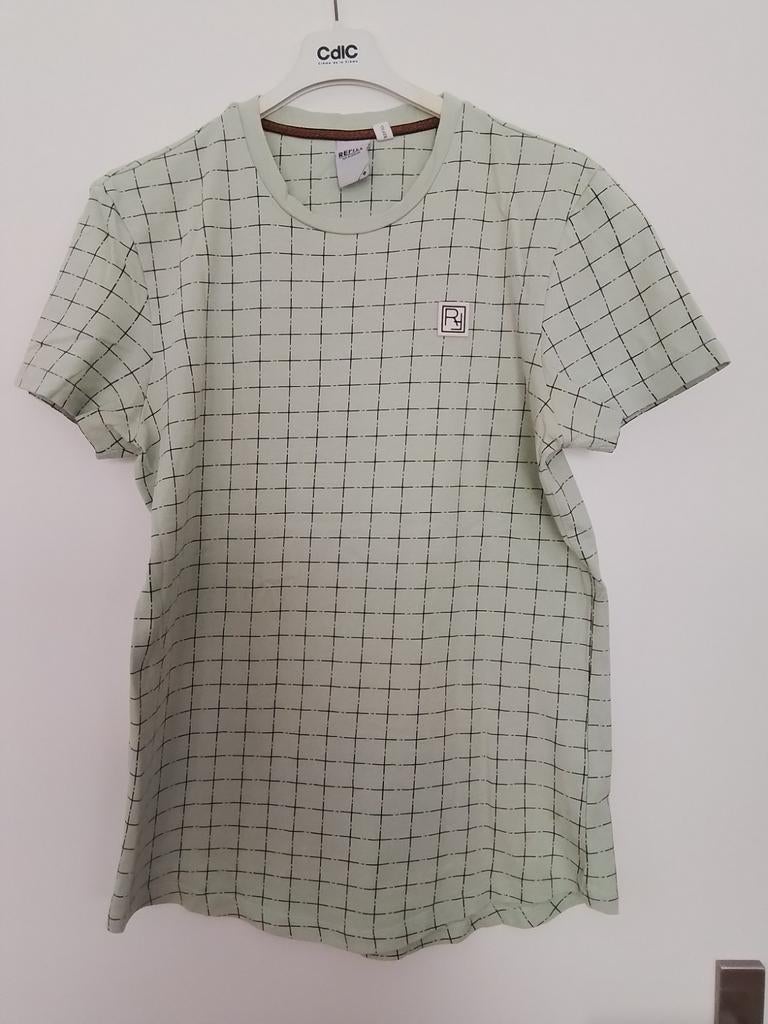 Zachtgroen shirt Refill mt M, Kleding | Heren, Maat 48/50 (M), Refill, Ophalen of Verzenden, Zo goed als nieuw