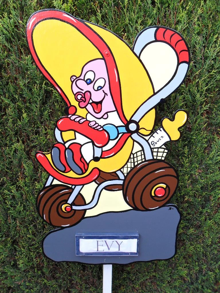 Geboorteborden, geboortebord, baby bord, geboorte ooievaar., Ophalen, Nieuw, Geboortebord