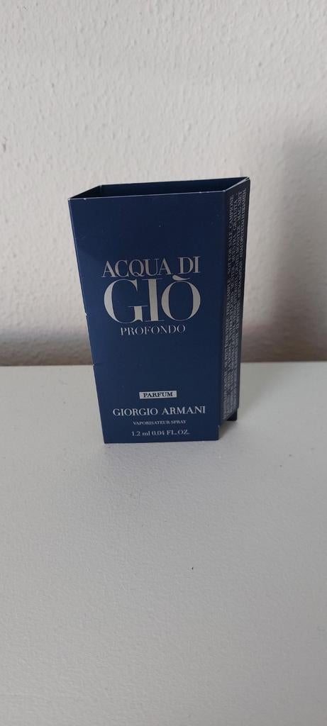 Proefje Acqua di Gio Profondo  *heren*, Ophalen of Verzenden, Nieuw