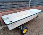 Malta Tender 2.70m polyester roeiboot e/o visboot met 5pk 4T, Watersport en Boten, Roeiboten, Ophalen, Gebruikt, Polyester, Met roeispanen of peddels