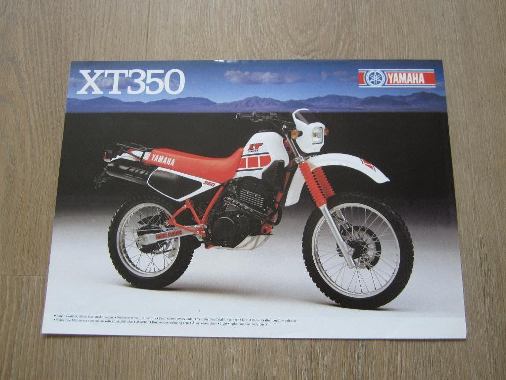 Yamaha XT 350 brochure folder 1985, Motoren, Handleidingen en Instructieboekjes, Ophalen of Verzenden, Yamaha