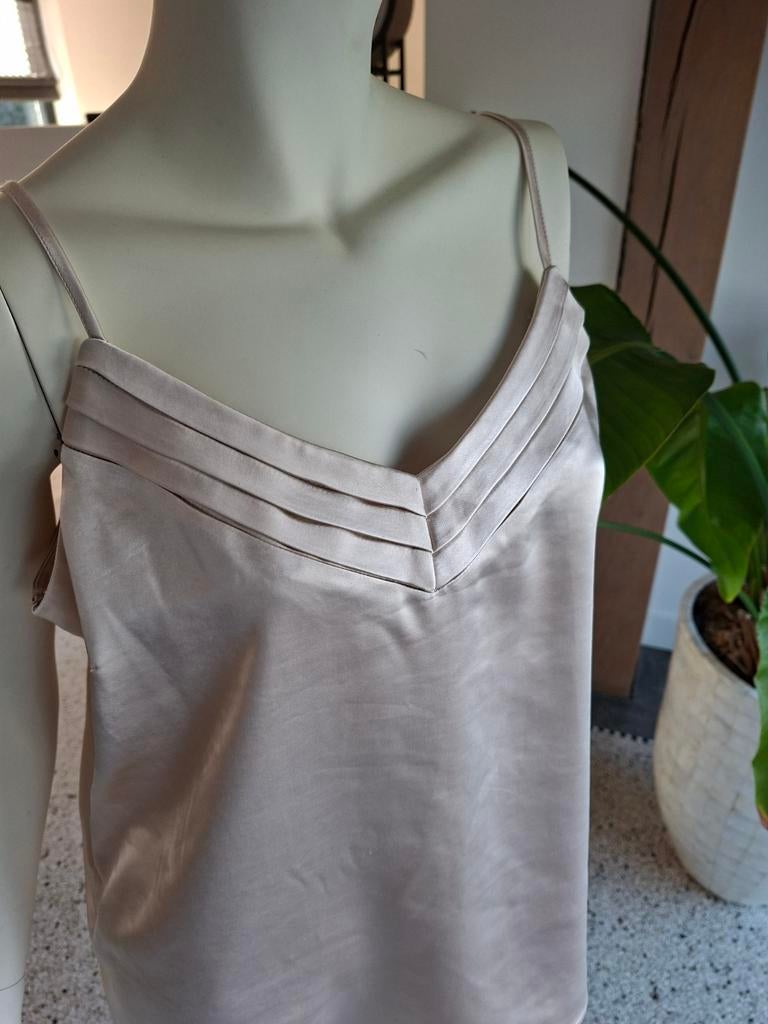 Aaiko taupe beige zomertop 42 L verstelbare bandjes zomer, Aaiko, Beige, Maat 42/44 (L), Ophalen of Verzenden