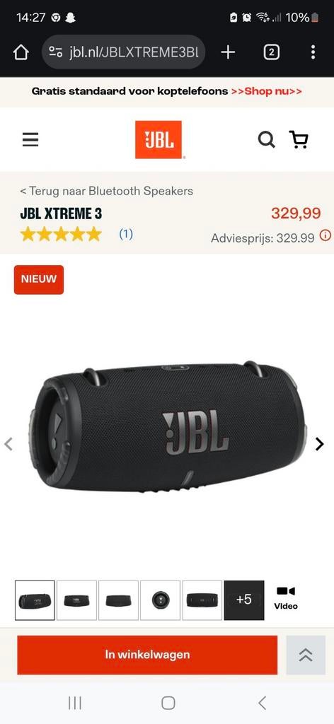 JBL Xtreme 3 Draagbare Bluetooth Speaker, JBL, Overige typen, Nieuw, Ophalen of Verzenden