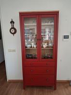 vitrinekast roodbruin, Ophalen, Met plank(en), Zo goed als nieuw, 150 tot 200 cm