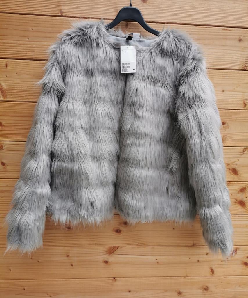 H&M nepbont jas mt. M, Maat 38/40 (M), H&M, Verzenden, Nieuw